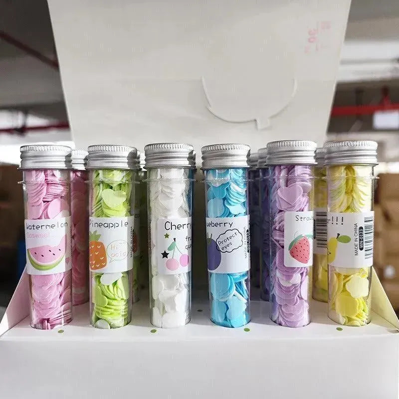 Multicolor Scented paper soaps ABS Plastic Travel Kit